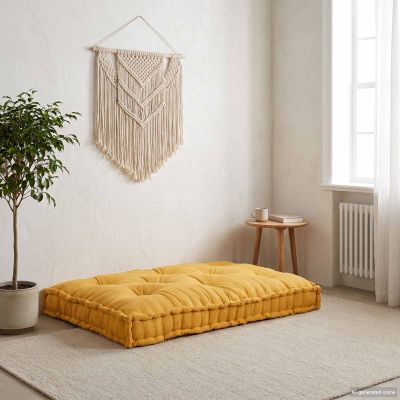 vidaXL Vankúš na paletový gauč Žltá 120 x 80 x 12 cm Látka