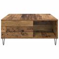vidaXL Konferenčný stolík Staré drevo 80 x 80 x 36,5 cm