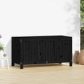 vidaXL Záhradný úložný box čierny 121x55x64 cm masívna borovica