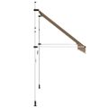 vidaXL Ručne zaťahovacia markíza, 300 cm, žlto-modré pásiky