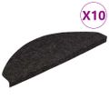 vidaXL Nášľapy na schody samolepiace 10 ks antracitové 65x22,5x3,5 cm