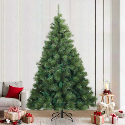 vidaXL Umelý Sklápací Vianočný Stromček Zelená 240 cm PVC, oceľ