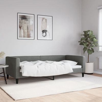 vidaXL Posteľný rám tmavosivý 90x200 cm látka