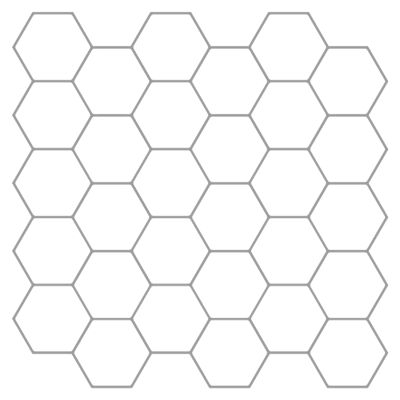 vidaXL Hexagónová dlažba 20 pcs Biela šedá 30 x 30 cm Polyuretán a PET