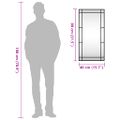 vidaXL Nástenné zrkadlo čierne 40x80 cm obdĺžnikové železné