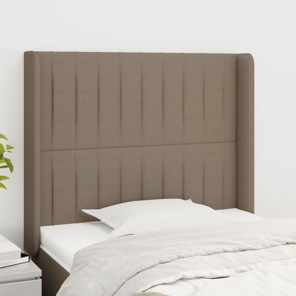 vidaXL Čelo postele so záhybmi sivohnedé 83x16x118/128 cm látka