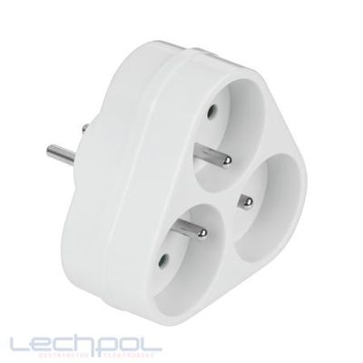 Elektrický sieťový adaptér - 3 porty trojuholník