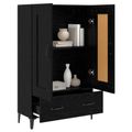 vidaXL Highboard Čierny dub 70 x 31 x 115 cm Kompozitné drevo