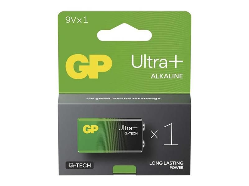 Batéria 6F22 (9V) alkalická GP Ultra Plus 9V 1ks