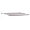 vidaXL Elektrická Retrakovateľná Markíza Svetlo šedá a biela 5 x 3 m