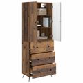 vidaXL Sada skríň 2 ks 66 x 34,5 x 90 cm Kompozitné drevo Staré drevo