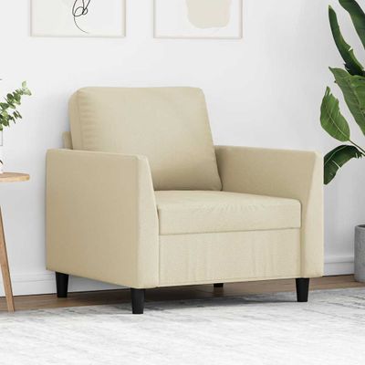 vidaXL Kreslo krémové 60 cm zamat