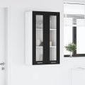 vidaXL Závesná skrinka Čierny dub 60 x 31 x 100 cm Kompozitné drevo