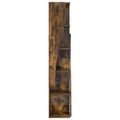vidaXL Rohová skrinka 27,5x27x140cm Kompozitné drevo Dymová dub
