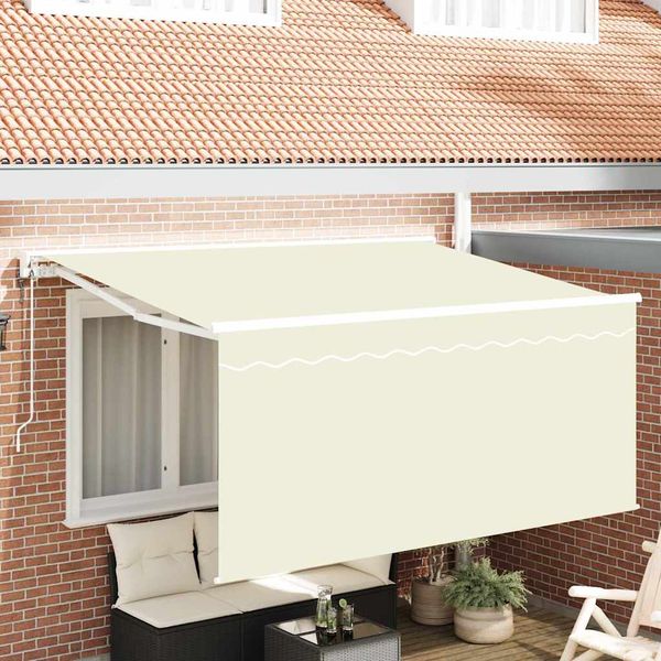 vidaXL Zatemniteľná markíza Krémová 300 x 200 cm Polyester a hliník