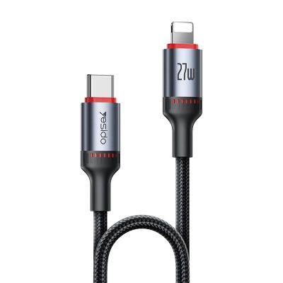 Yesido cable CA182 27W type-c/lightning 1.2m 3A čierny