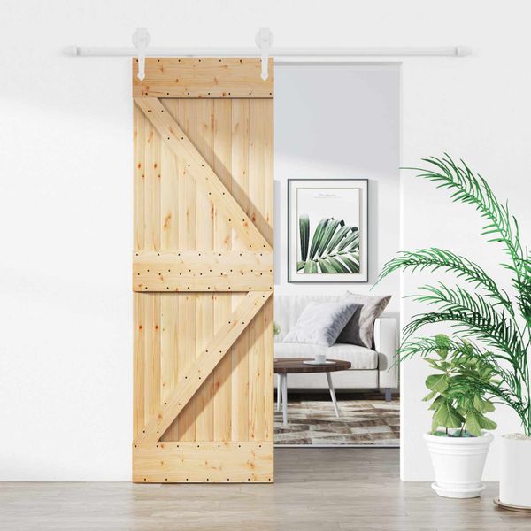 vidaXL Posuvné dvere Prírodná a biela 70 x 210 cm