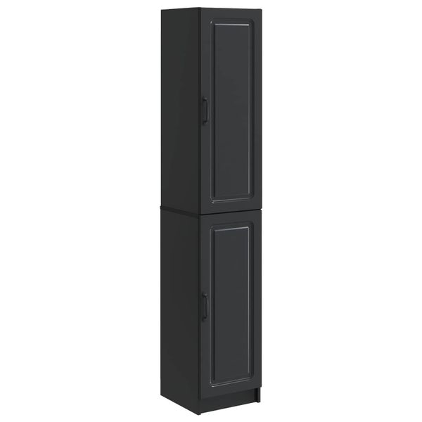 vidaXL Sada skríň 2 pcs Čierna Kompozitné drevo