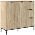 vidaXL Servírovacia skriňa Sonoma dub 89,5 x 33 x 82 cm