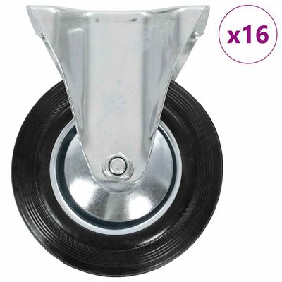 vidaXL Pevné kolieska 16 ks, 160 mm