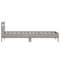 vidaXL Posteľný rám s čelom sivý sonoma 90x200 cm kompozitné drevo