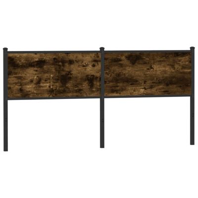 vidaXL Náhradné čelo postele, tmavý dub 160 cm, kompozitné drevo a oceľ