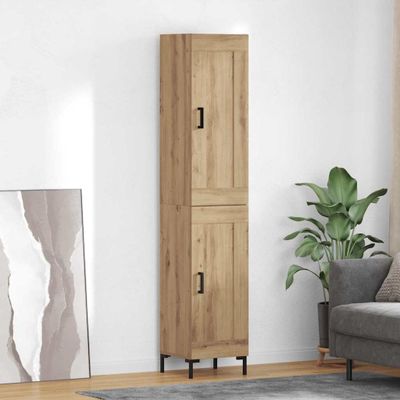 vidaXL Highboard Remeselný dub 34,5 x 34 x 180 cm Kompozitné drevo