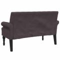 vidaXL Lavička s operadlom tmavohnedá 120x62x75,5 cm látka