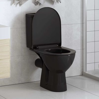 vidaXL WC sedadlo, pomalé sklápanie, rýchloupínacie, čierne