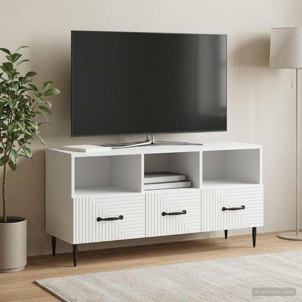 vidaXL TV skrinka Biela 102 x 34,5 x 50 cm Kompozitné drevo