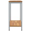 vidaXL Vonkajší stôl s úložiskom Prírodná a šedá 80 x 35 x 75 cm