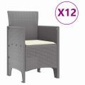 vidaXL Záhradný jedálenský set 13 ks Svetlosivá Polt ratan
