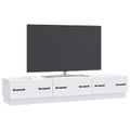 vidaXL TV skrinka Biela 147 x 34,5 x 27 cm Kompozitné drevo