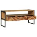 vidaXL TV skrinka Hnedá 100 x 35 x 50 cm Pevné akáciové drevo
