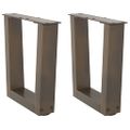 vidaXL Nohy konferenčného stolíka v tvare V, 2 ks, prírodná oceľ, 30 x (30-31,3) cm, oceľ