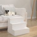 vidaXL Schody pre domáce zvieratá biele 40x37,5x35 cm masívna borovica