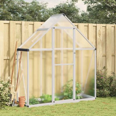 vidaXL Skleník so základovým rámom strieborný 169x58x195 cm hliník