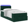 vidaXL Osmanský rám postele s matracom tmavozelená 90x190 cm zamat