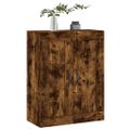 vidaXL Nástenná skrinka dymový dub 69,5x34x90 cm kompozitné drevo