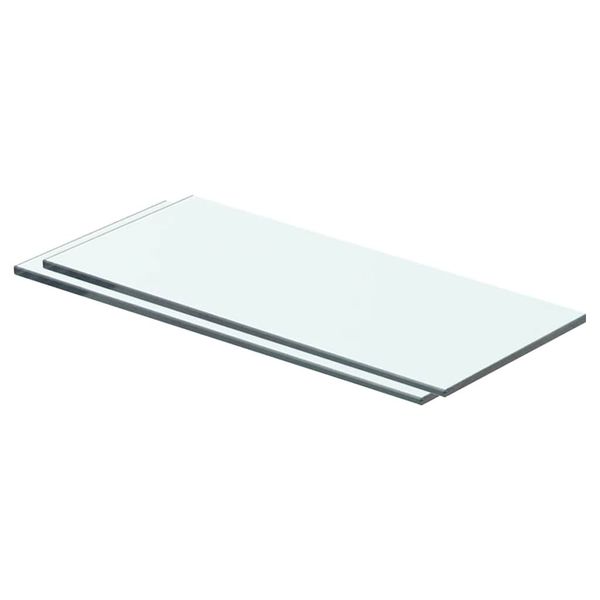 vidaXL Poličky 2 ks panel z priehľadného skla 40x12 cm