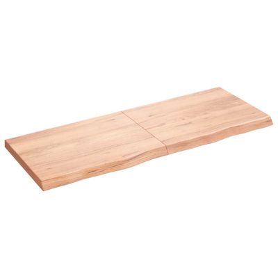 vidaXL Nástenná polica bledohnedá 160x60x(2-6) cm ošetrený masívny dub