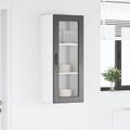 vidaXL Nástenný sklenený kabinet PORTO Čierna 40 x 31 x 100 cm