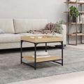 vidaXL Konferenčný stolík dub sonoma 49,5x49,5x45 cm kompozitné drevo
