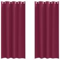 vidaXL Záclony na zatemnenie s krúžkami 2 ks Víno červené 225 x 140 cm