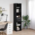 vidaXL Highboard Čierny dub 40 x 42,5 x 185 cm Kompozitné drevo