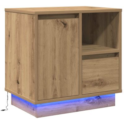 vidaXL Nočný stolík Remeselný dub 50 x 34,5 x 50 cm Kompozitné drevo