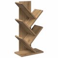 vidaXL Knižnica na strome 4-podlažná 30 x 18 x 60 cm Kompozitné drevo