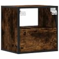 vidaXL Nástenný nočný stolík dymový dub 40x31x39,5 cm