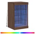 vidaXL Komoda s LED svetlami hnedý dub 41x37x67 cm