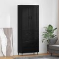 vidaXL Highboard 2 ks Čierny dub 69,5 x 34 x 180 cm Kompozitné drevo